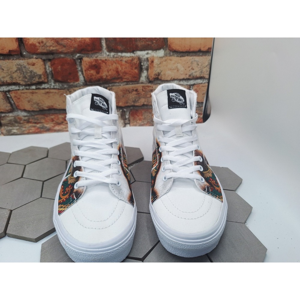 Vans Sk8-Hi Bolt Big Reveal Taos White Volcano Graphic Tan Men's‎ Sz 10 Rare - Picture 5 of 11
